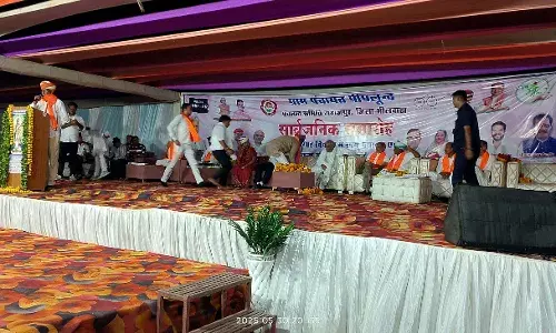 पीपलूंद चारागाह एवं विकास कार्यों का निरीक्षण करने पहुंचे, पंचायतराज व शिक्षा मंत्री दिलावर, सार्वजनिक समारोह का हुआ आयोजन