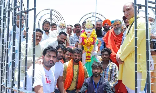 अगरपुरा में शहीद भगत सिंह  गौशाला का उद्घाटन ,भारत माता व हनुमान  महाराज की हुई प्राण प्रतिष्ठा