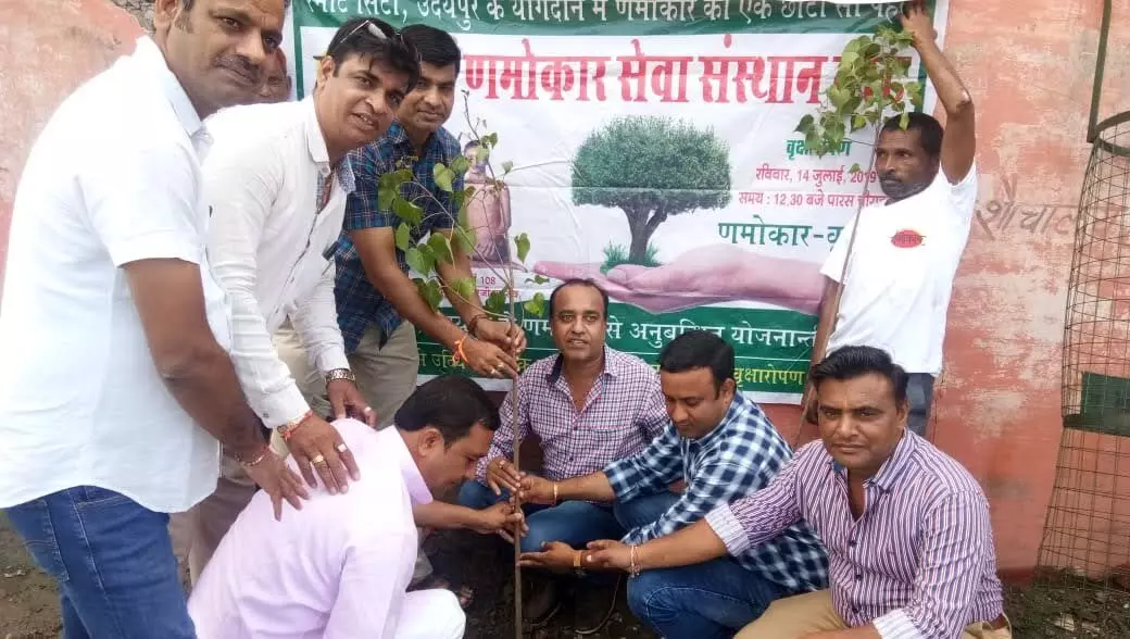 उदयपुर शहर में णमोकार वृक्षम का 25000 वृक्षों का महाअभियान उदयपुर शहर में णमोकार वृक्षम का 25000 वृक्षों का महाअभियान
