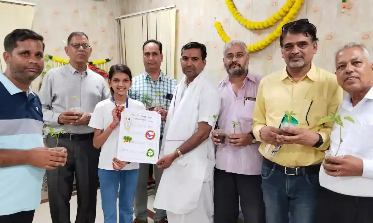 विश्व पर्यावरण दिवस पर ग्रीन लिटिल बेबी श्रेया कुमावत सम्मानित