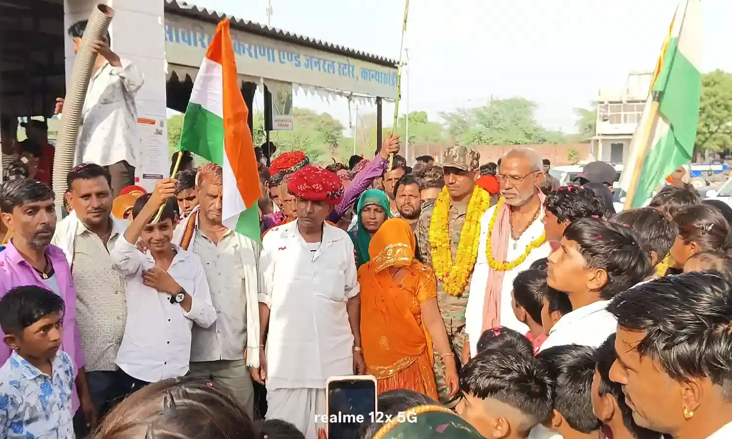 कान्याखेड़ी में फौजी रोशन लाल गुर्जर का हुआ स्वागत