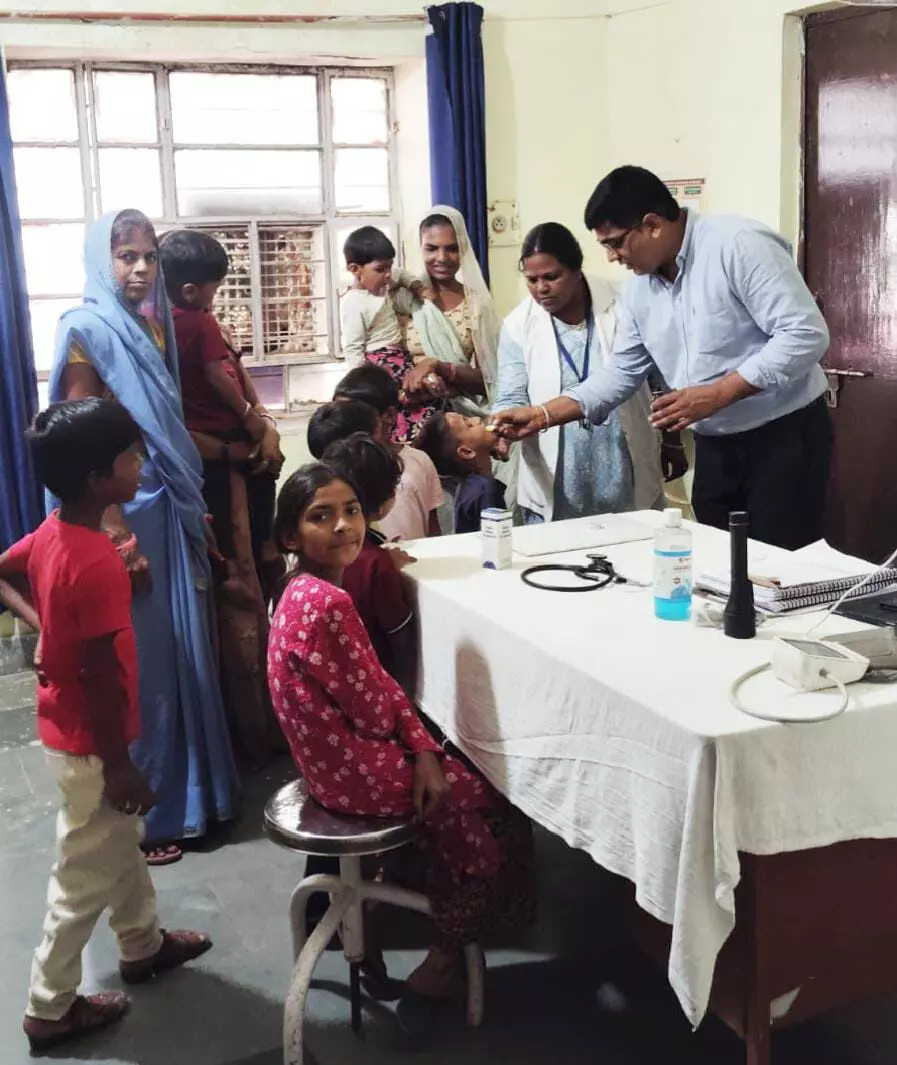 लाडपुरा में विटामिन-ए अभियान का शुभारंभ लाडपुरा में विटामिन-ए अभियान का शुभारंभ