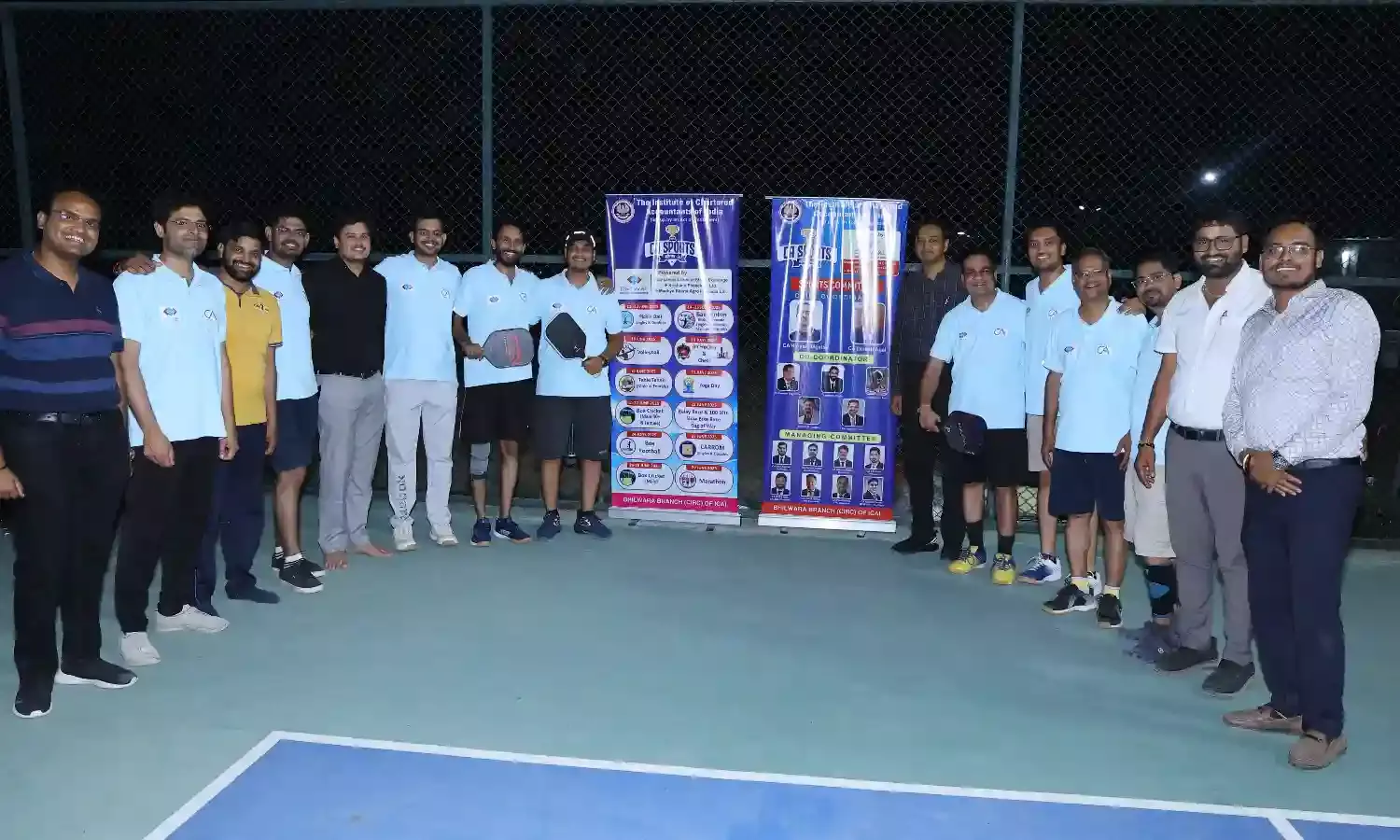 भीलवाड़ा में पिकलबॉल डबल्स प्रतियोगिता का भव्य आयोजन: सीए स्पोर्ट्स महोत्सव 2025 की शानदार शुरुआत भीलवाड़ा में पिकलबॉल डबल्स प्रतियोगिता का भव्य आयोजन: सीए स्पोर्ट्स महोत्सव 2025 की शानदार शुरुआत