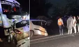 हनुमानगढ़ में भीषण सड़क हादसा कार और ट्रक की आमने-सामने भिड़ंत में तीन की मौत