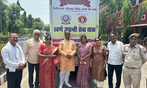 महावीर इंटरनेशनल एपेक्स की स्वर्ण जयंती सेवा यात्रा का स्वागत