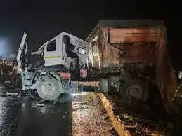 अजमेर में दो ट्रेलर की भिड़ंत, एक की मौत,तीन घायल