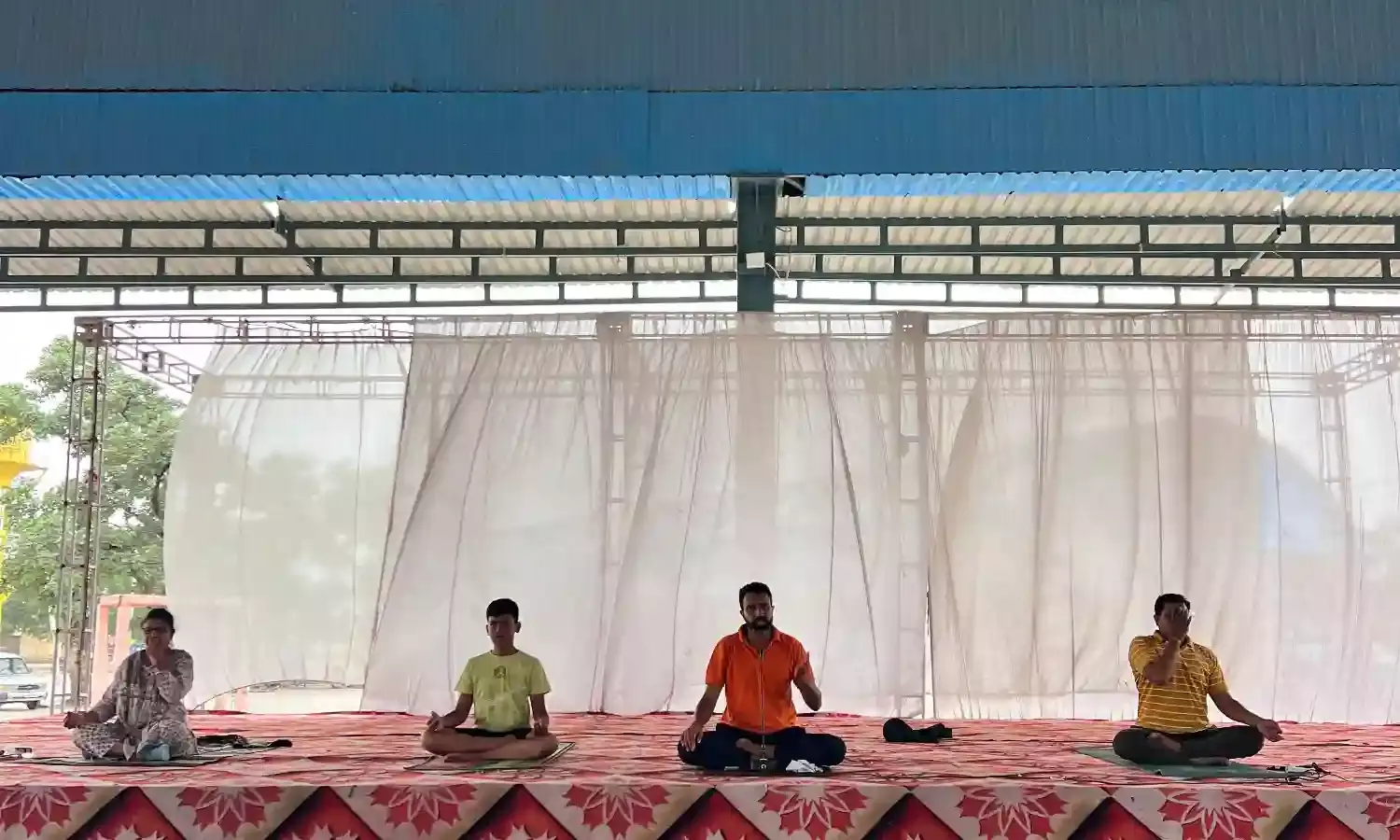 योग दिवस के एक दिन पूर्व तैयारियों को दिया अंतिम रूप, हुआ पूर्वाभ्यास