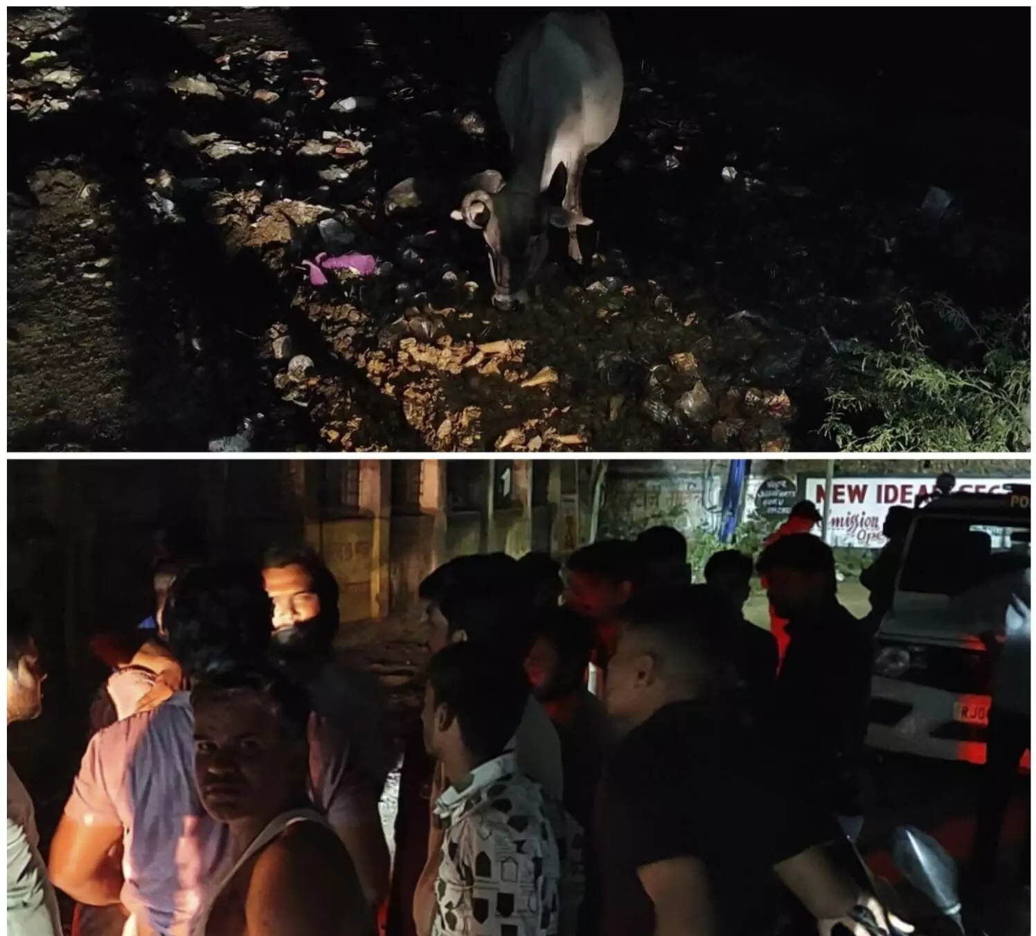 कम्यूनिटी हॉल में आयोजित प्रोग्राम के बाद खाद्य सामग्री के साथ नॉनवेज खुले में डालने से गरमाया माहौल, गौभक्तों ने किया प्रदर्शन
