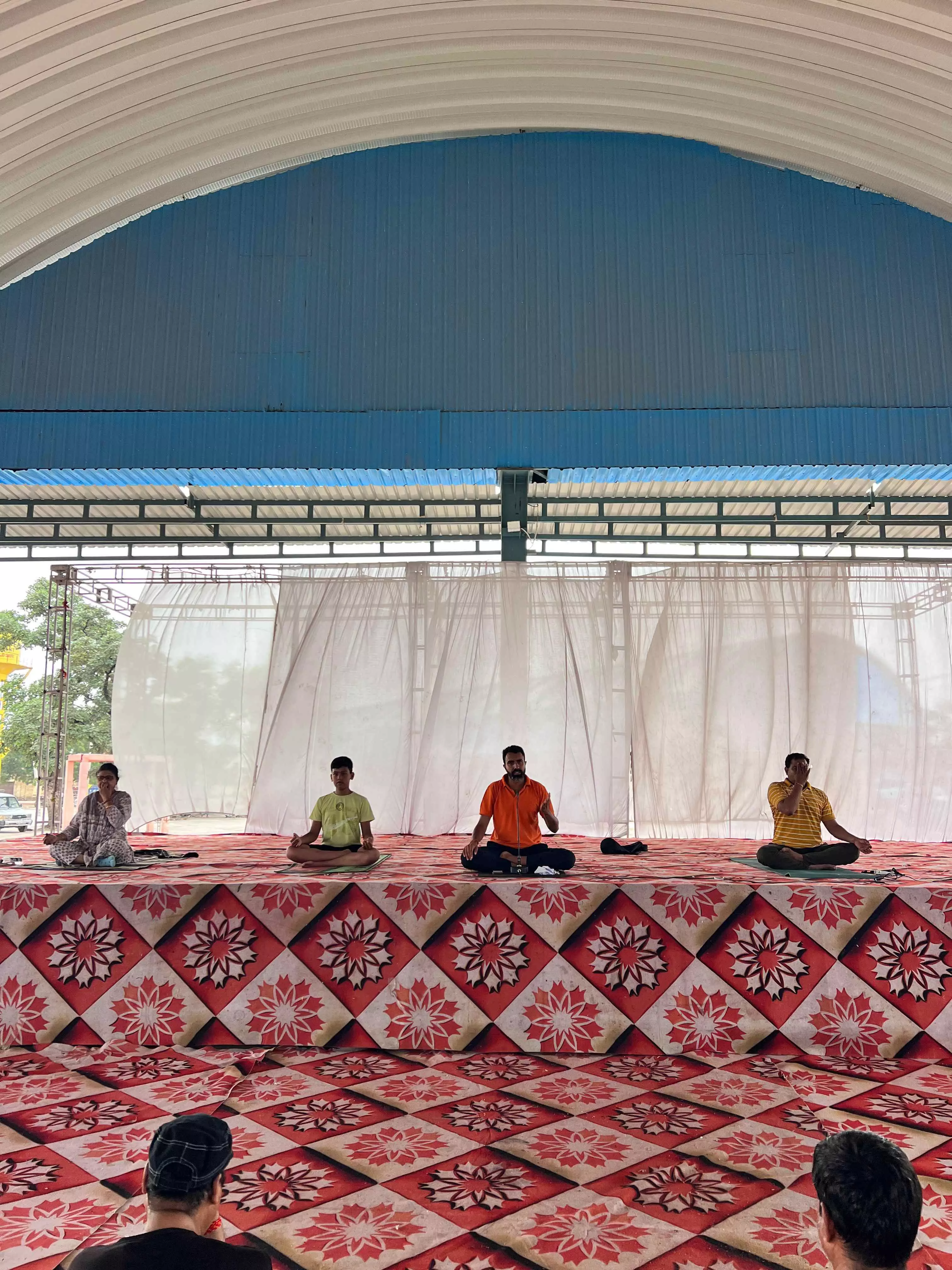 योग दिवस के एक दिन पूर्व तैयारियों को दिया अंतिम रूप, हुआ पूर्वाभ्यास