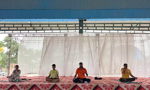 योग दिवस के एक दिन पूर्व तैयारियों को दिया अंतिम रूप, हुआ पूर्वाभ्यास