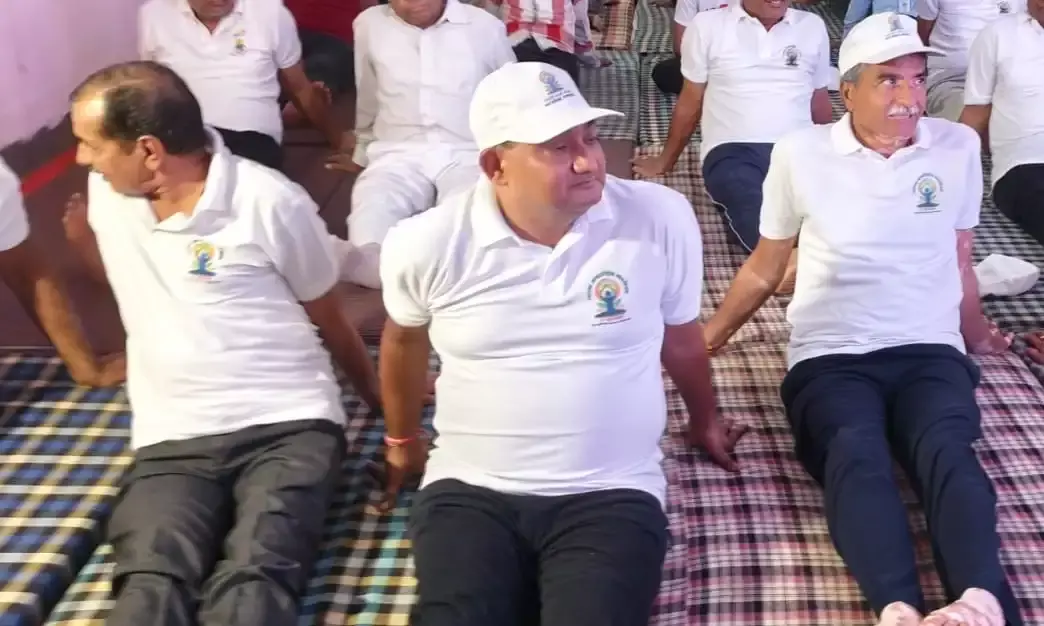 मांडलगढ़ में 11वीं अंतरराष्ट्रीय योग दिवस मनाया