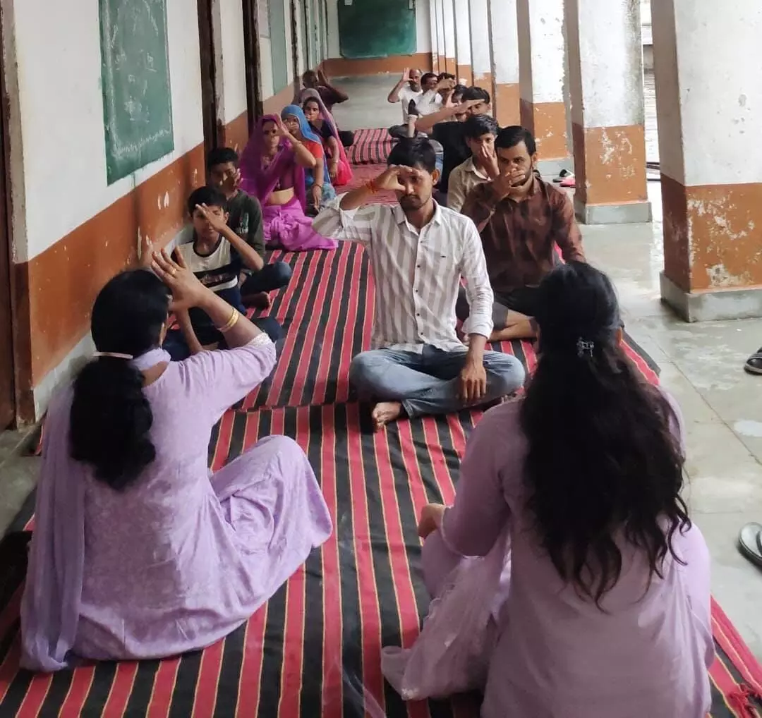 खजीना में योग दिवस मनाया खजीना में योग दिवस मनाया