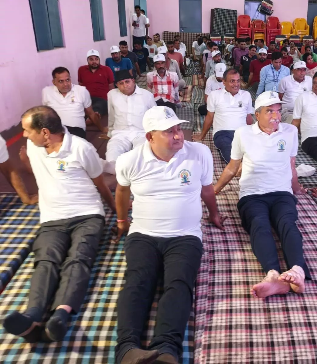 मांडलगढ़ में 11वीं अंतरराष्ट्रीय योग दिवस मनाया