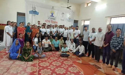 बिजोलिया में 11वां अंतरराष्ट्रीय योग दिवस हर्षोल्लास एवं भावपूर्ण माहौल में मनाया
