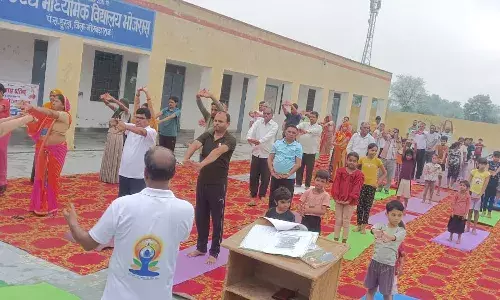 भाविप शाखा भोजरास द्वारा योग शिविर का समापन