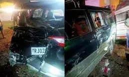 दौसा में खड़ी ट्रैवलर को एलपीजी टैंकर ने मारी टक्कर, 4 घायल, 7 कारें क्षतिग्रस्त