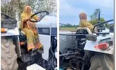 80 साल की दादी ने चलाई ट्रैक्टर, अम्मा का यह दम देख लोग हैरान, बोले- जज्बा उम्र का मोहताज नहीं