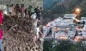 वैष्णो देवी हिमकोटी मार्ग पर भूस्खलन, बैटरी-केबल कार और हेलीकॉप्टर सेवा ठप