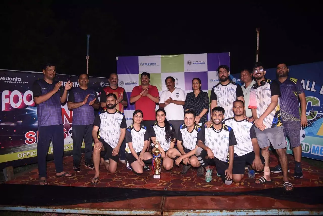 ब्लेकबक ने जीता चंदेरिया लेड जिंक स्मेल्टर इन हाउस फुटबाॅल टूर्नामेंट