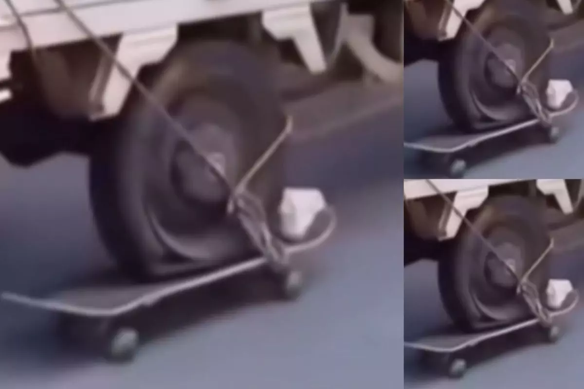 पहिया हुआ पंचर, तो  निकाला अनोखा जुगाड़,   घूम जाएगा सिर