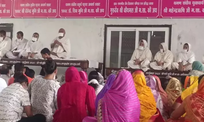 चित्तौड़गढ़ में संथारा विशेषज्ञ छोटे जैन दिवाकर धर्म मुनि जी म.सा. का मंगलमय चातुर्मास प्रवेश