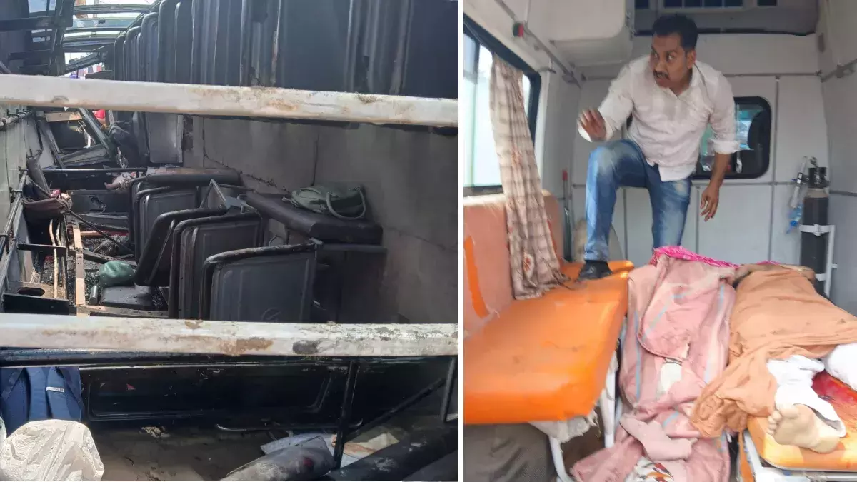 यात्रियों से भरी बस पलटी; आठ की मौत और 32 घायल