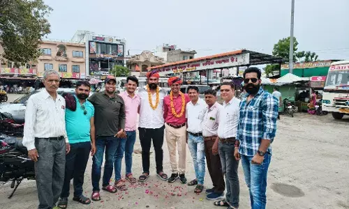 खो -खो मे एक वर्षीय डिप्लोमा प्रशिक्षण प्राप्त कर लौटने पर किया स्वागत