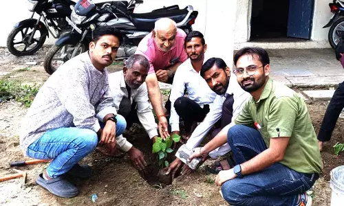 विद्यालय प्रांगण में पौधारोपण कर सुरक्षा की ली शपथ