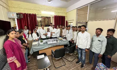 राजकीय महाविद्यालय निंबाहेड़ा में छात्र सहायता केंद्र की अनुमति को लेकर एनएसयूआई ने उठाई आवाज, उच्च शिक्षा मंत्री को सौंपा ज्ञापन
