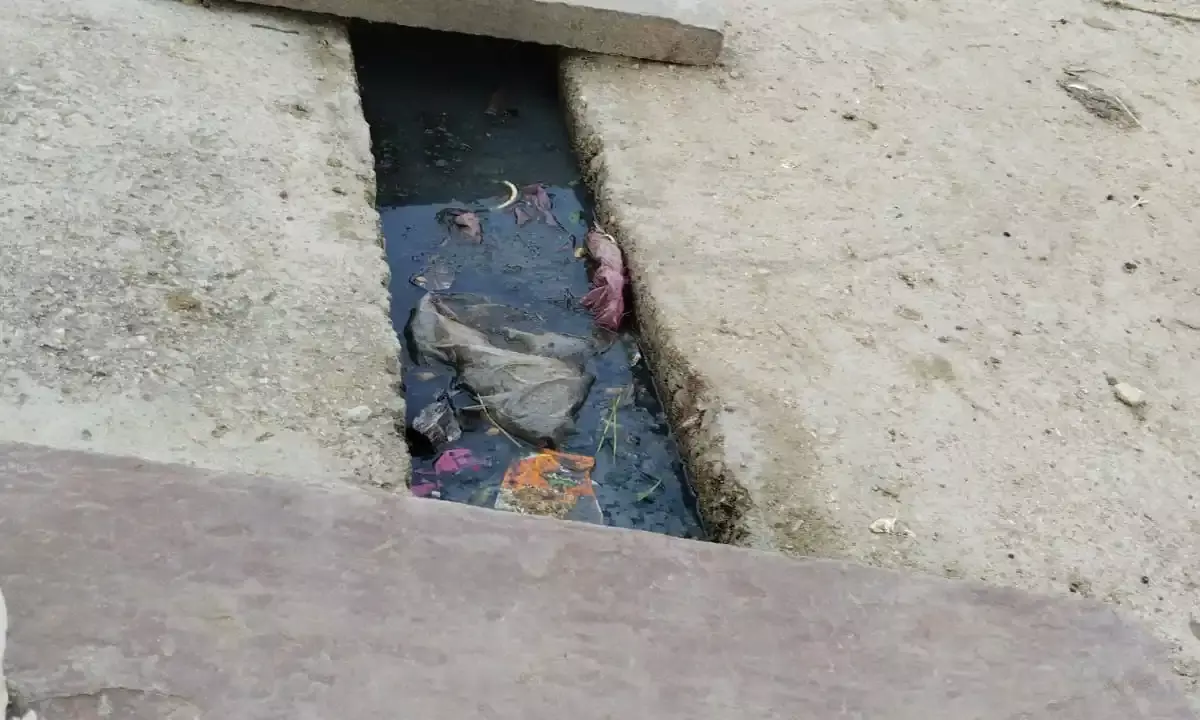 साफ सफाई के नाम पर ग्राम पंचायत चीड़ खेड़ा में हो रही लापरवाही