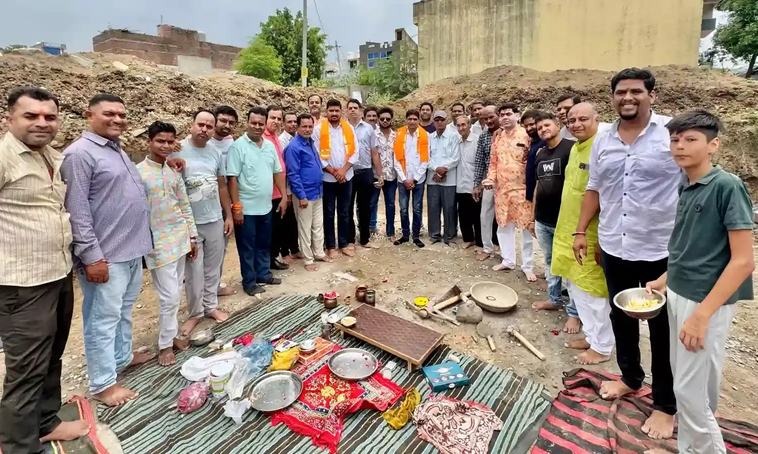 उदय रेज़ीडेंसी में होगा खाटू श्याम मन्दिर का भव्य निर्माण, विधि विधान से हुआ भूमि पूजन