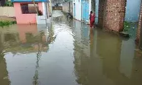 पाली,  पानी- पानी ,सड़कों पर 2-2 फीट पानी:  घरों में घुसा पानी, स्कूलों में छुट्टी