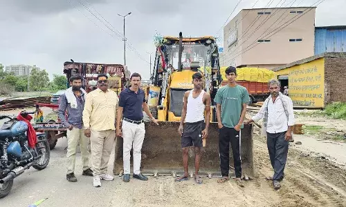 राजस्थान जन मंच द्वारा जलदाय विभाग की टीम को मौके पर बुलाकर रोड सही करवा कर आमजन को राहत पहुंचाई