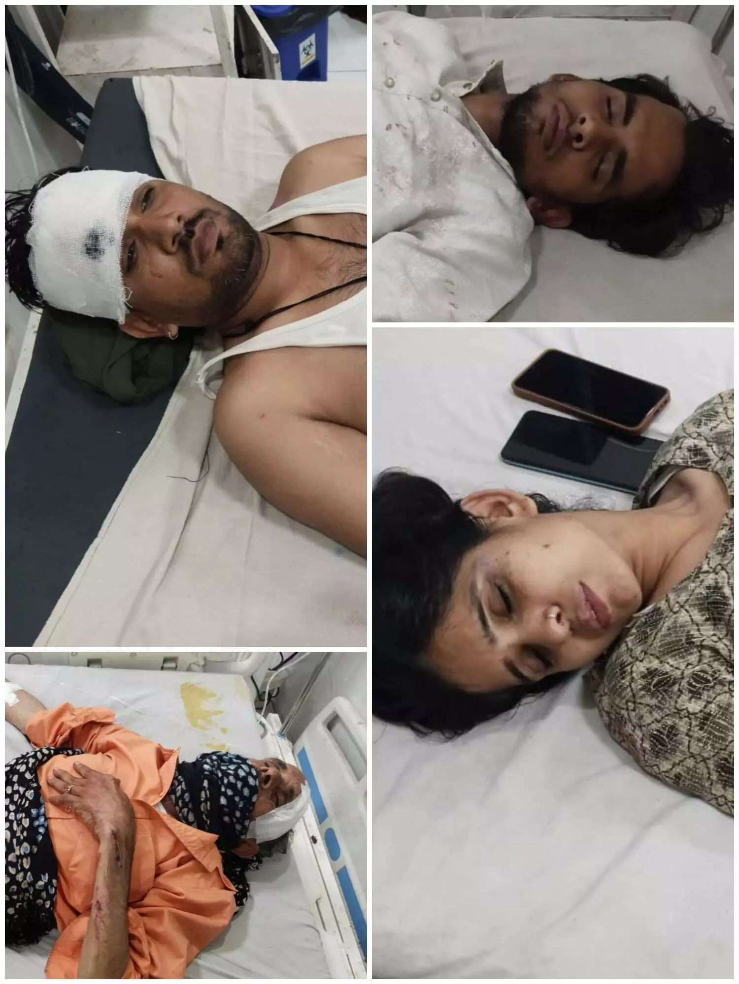 व्यापारी, दो बेटों व बेटी पर हमला, चारों अस्पताल में भर्ती व्यापारी, दो बेटों व बेटी पर हमला, चारों अस्पताल में भर्ती