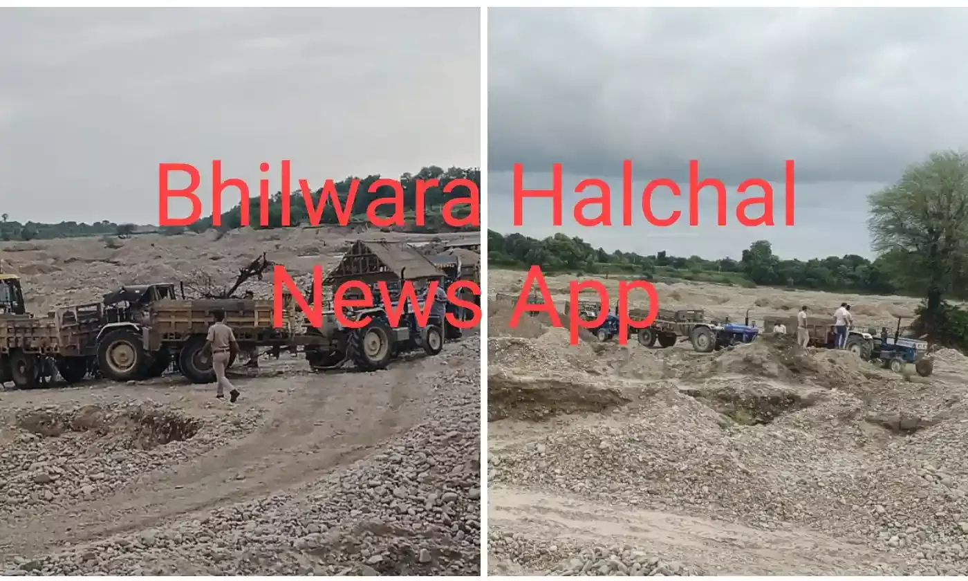 डीएसटी व पुलिस की बजरी माफियाओं पर बड़ी कार्रवाई, 16 ट्रैक्टर-ट्रॉली, 4 जेसीबी जब्त