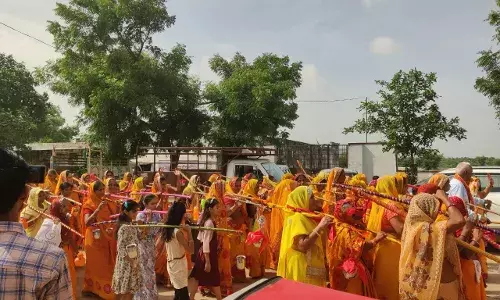बड़लियास में निकाली विशाल कावड़ यात्रा, सखी मित्र मंडल के 400 कांवड़ियों ने लिया भाग
