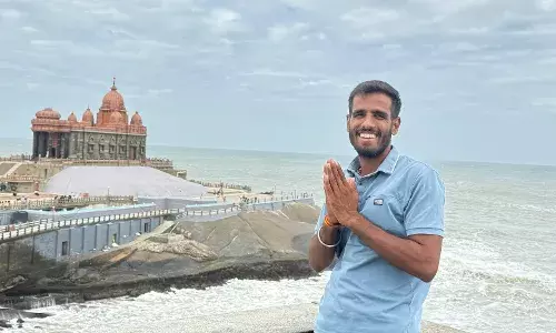 भीलवाड़ा से कन्याकुमारी तक पहुंचा पैदल यात्री