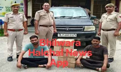 सफारी गाड़ी से 5 पेटी शराब बरामद, दो गिरफ्तार