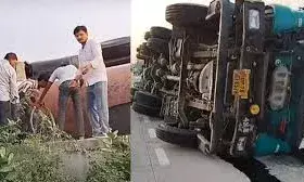 रायबरेली में  तेजाब भरा टैंकर पलटने से चार की मौत