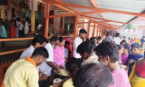 हरणी महादेव में किया 151 किलो  प्रसाद वितरण