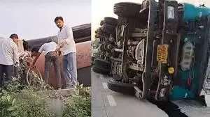 रायबरेली में  तेजाब भरा टैंकर पलटने से चार की मौत