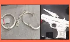 सांवलिया सेठ को अब चांदी की रिवॉल्वर और गोली गुमनाम भक्त ने की  भेंट