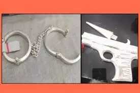 सांवलिया सेठ को अब चांदी की रिवॉल्वर और गोली गुमनाम भक्त ने की भेंट सांवलिया सेठ को अब चांदी की रिवॉल्वर और गोली गुमनाम भक्त ने की भेंट