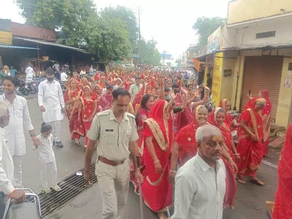 बिश्नोई समाज ने कावड़ यात्रा निकाली बिश्नोई समाज ने कावड़ यात्रा निकाली