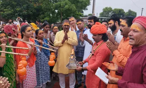 शिव भक्तो ने निकाली सवाई भोज से दौलतगढ़ तक  कावड़ यात्रा