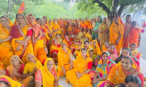 चारभुजा सत्संग मंडल महिला ने निकाली कावड़ यात्रा