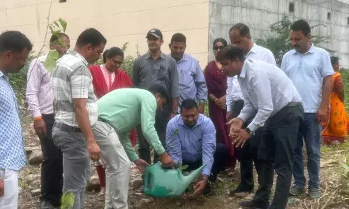 सीआईडी जोन कार्यालय में पौधारोपण