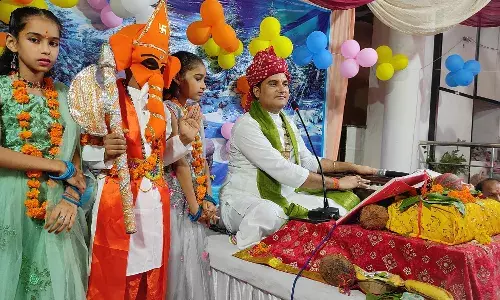 श्री राम मंदिर में शिव महापुराण कथा का छठा दिन: भगवान गणेश का हुआ विवाह श्री राम मंदिर में शिव महापुराण कथा का छठा दिन: भगवान गणेश का हुआ विवाह