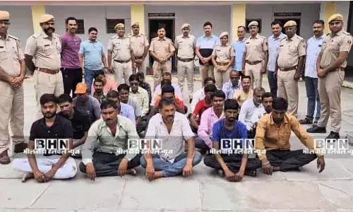 कांकरोली पुलिस की बड़ी कार्रवाई – सार्वजनिक स्थान पर जुआ खेलते हुए 25 आरोपी गिरफ्तार, ₹1.12 लाख नकद जब्त