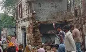 भरतपुर में जर्जर मकान भरभराकर गिरा, बुजुर्ग दंपती की दर्दनाक मौत